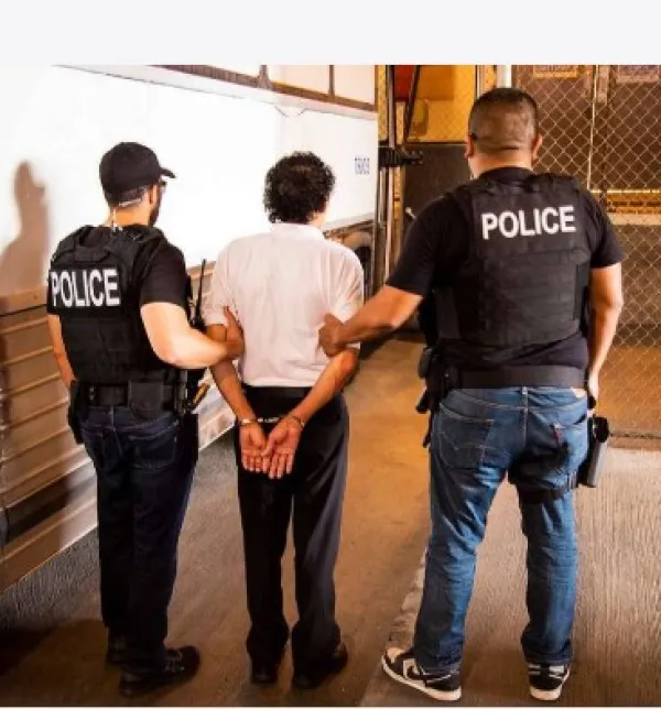 Police arresting someone