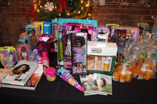 Toys under a Christmas tree