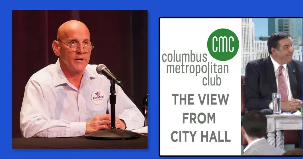 Joe Motil and Mayor Ginther