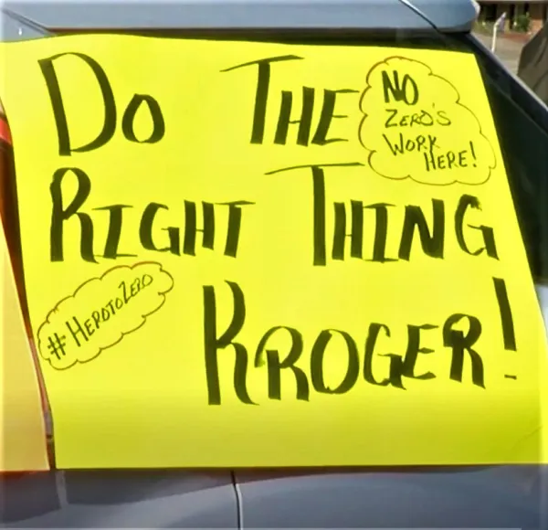 Sign says Do The Right Thing Kroger