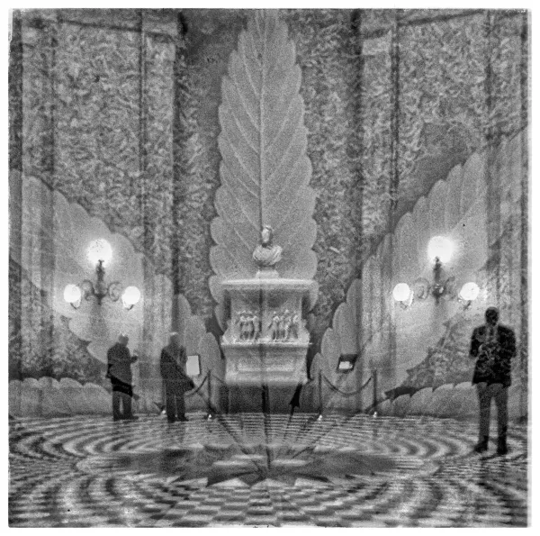 Statehouse rotunda with marijuana leaf superimposed on top