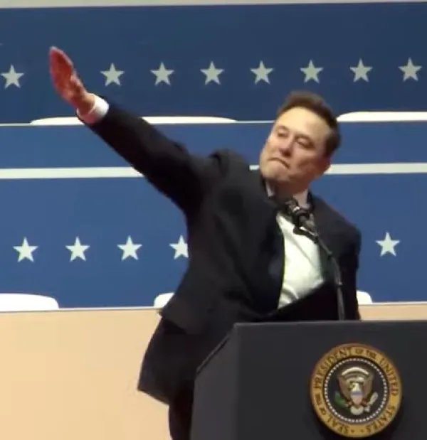 Musk giving Nazi salute