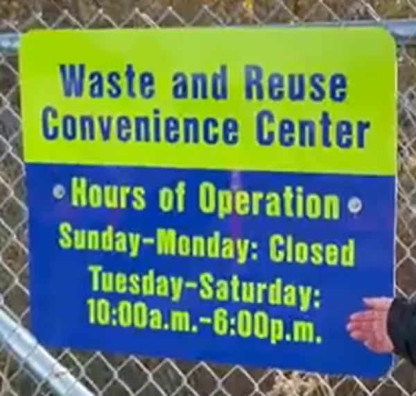 Sign about Center
