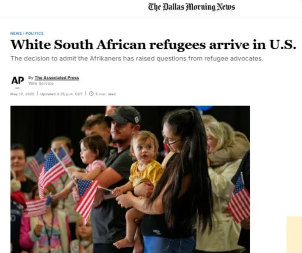 Article about white south African refugees