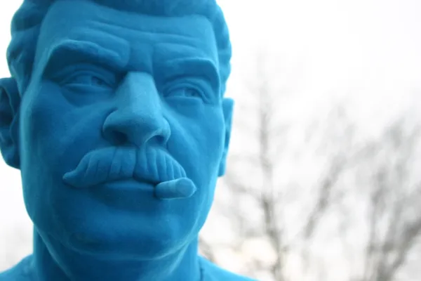 A satirical Bust of Stalin with Cigarette inn mpouth