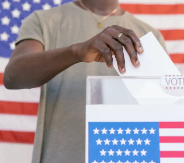 Black man voting