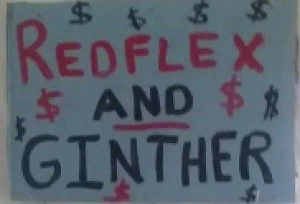 Sign reading Redflex and Ginther