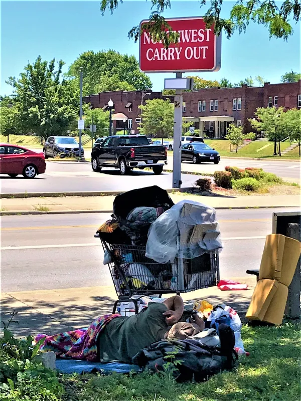 Houseless person's stuff