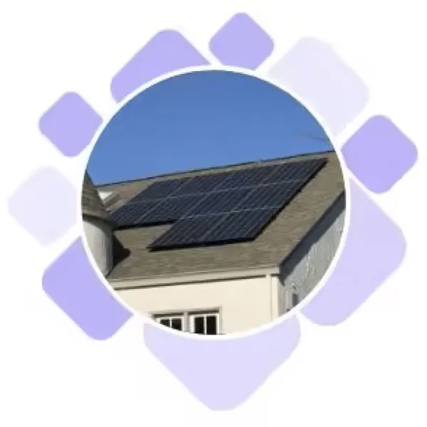 Solar panels on roof